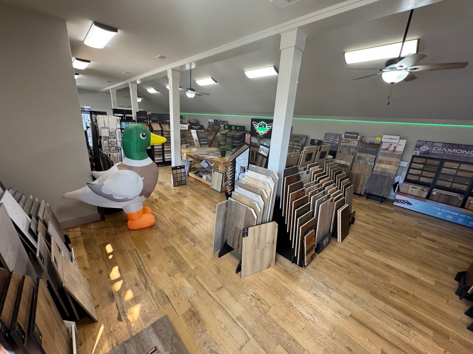 Flooring showroom samples